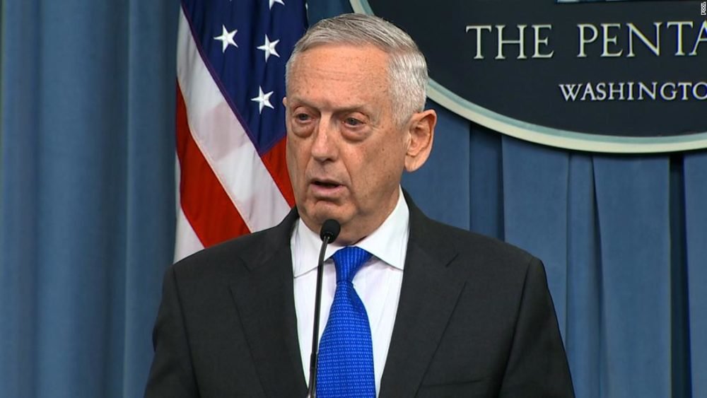 Ministro de defensa James Mattis