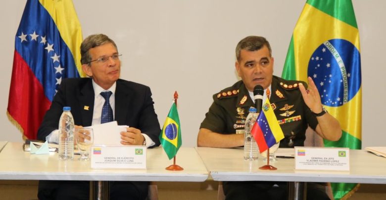 Reunion Brasil - Venezuela. Ministro Defensa Vladimir Padrino Lopez