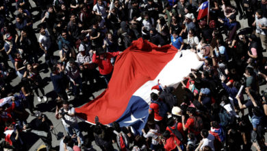 Foto - Manifestantes exigen la renuncia de Piñera en Chile