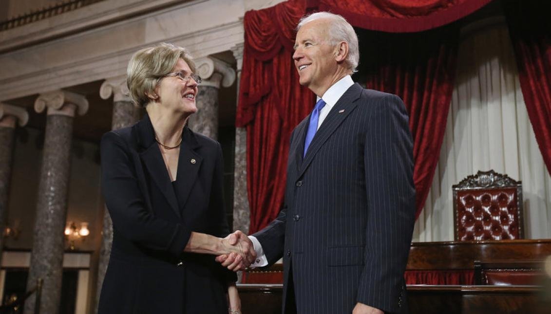 Foto - Elizabeth Warren da respaldo a Joe Biden