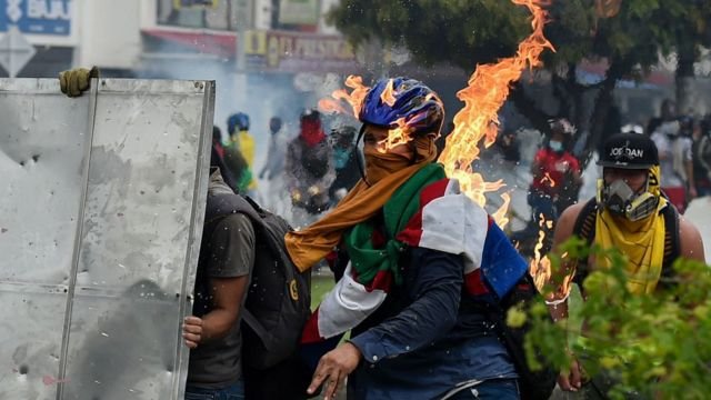 Foto - Cali centro de las protestas en Colombia