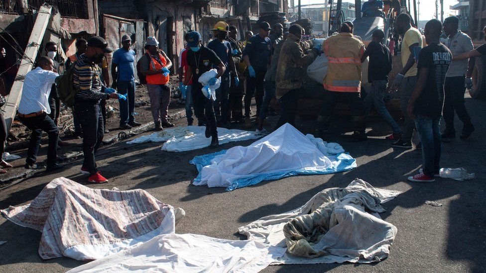 Explosión en Haití.