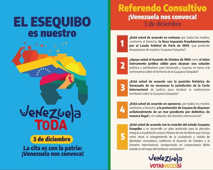 Venezuela vota un referendo por el Esequibo.